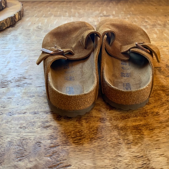 Birkenstock Boston Clog in Mink Suede - Picture 3 of 5